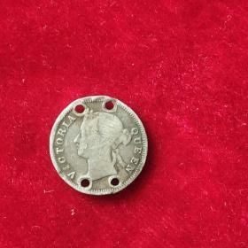 1879年香港英女皇维多利亚头像银币五仙