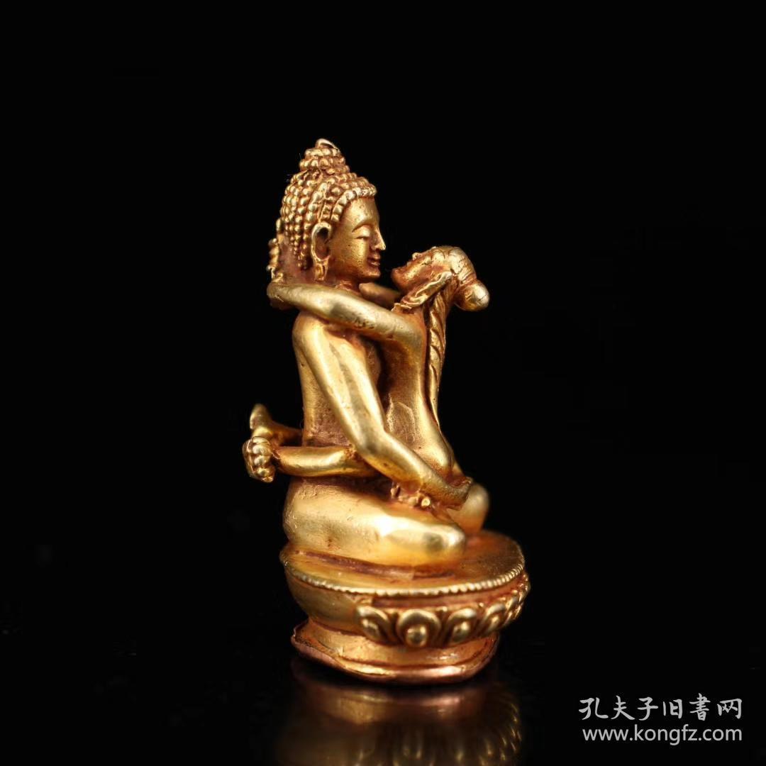 欢喜佛 铜佛像约弗0厘米 宽4厘米 重83克