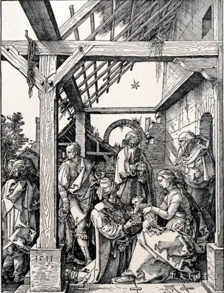 "巨幅丢勒名画"1910年复刻版"丢勒albrecht dürer"系列木刻版画—