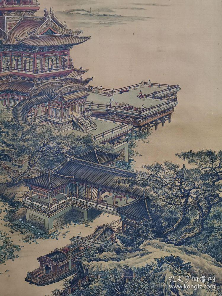郎世宁山水楼阁图