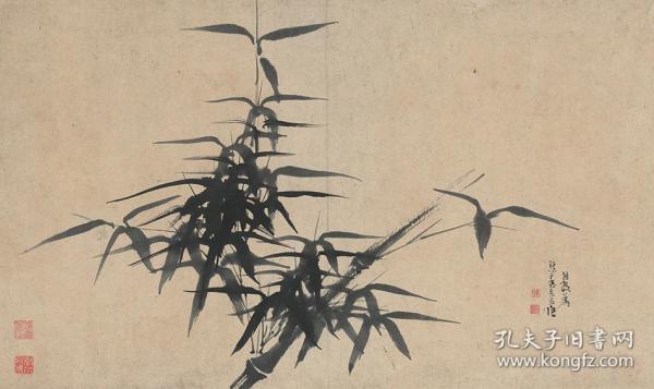 33-陈洪绶等-花卉山水-3陈洪绶-墨竹图 高清微喷复制品