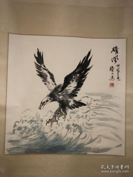 著名画家张立辰 飞鹰图立轴