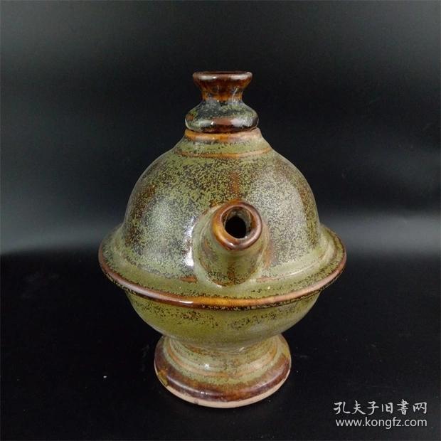 宋代越窑茶叶末釉酒壶茶壶 做旧仿出土古瓷器 古玩古董收藏摆件