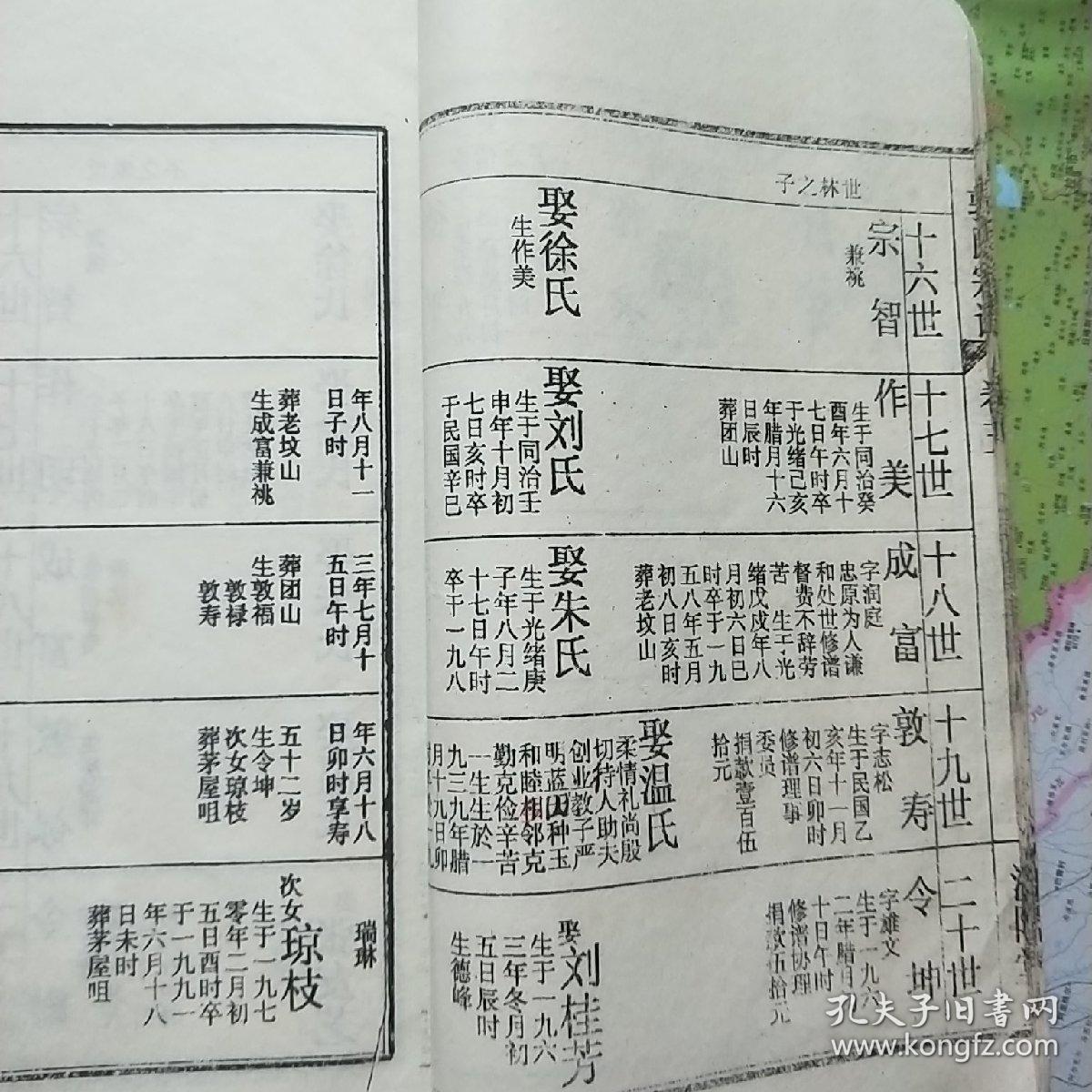 郭氏宗谱 卷之五 一分二房大贤公世系