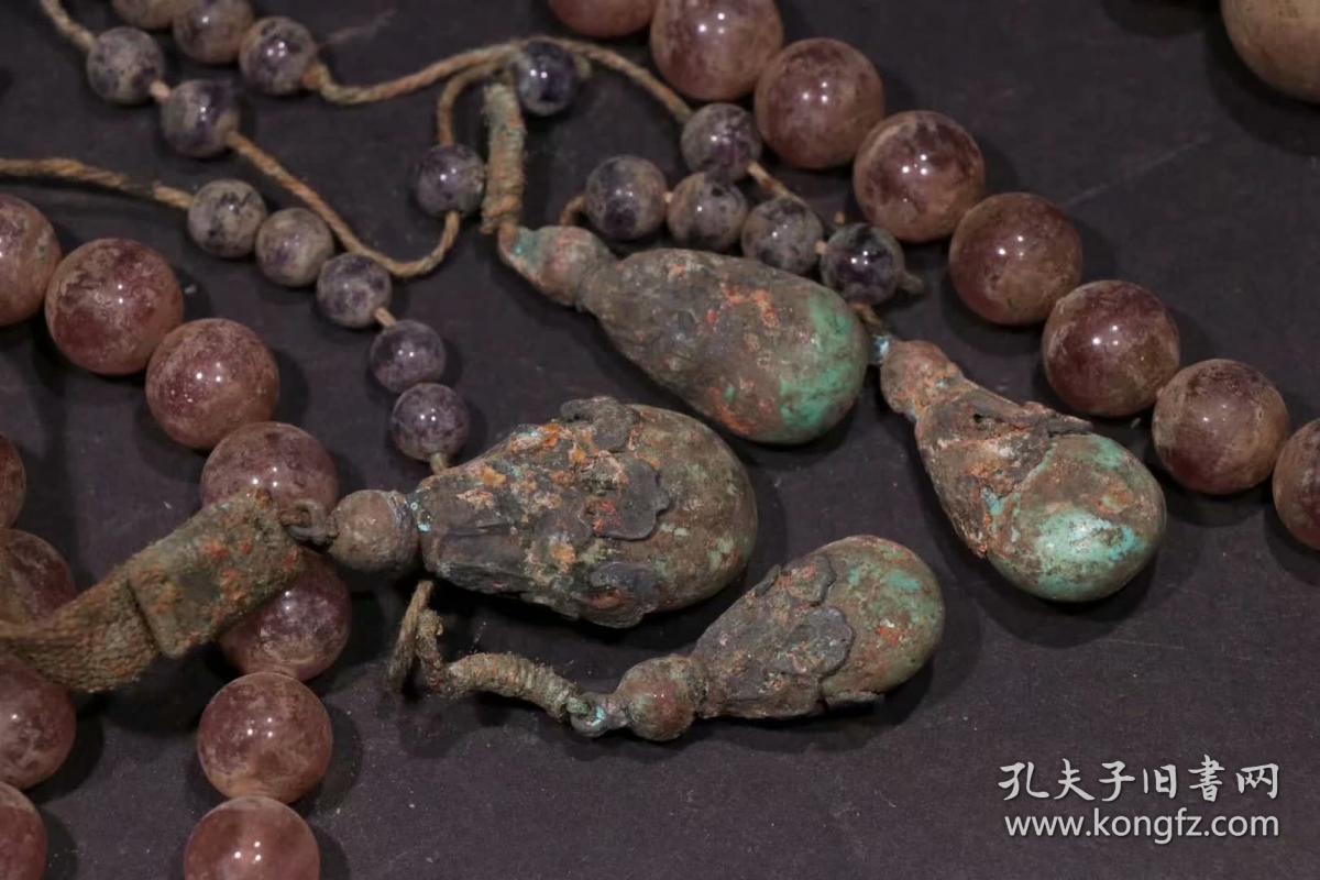 【出土 清代老碧玺朝珠一挂】