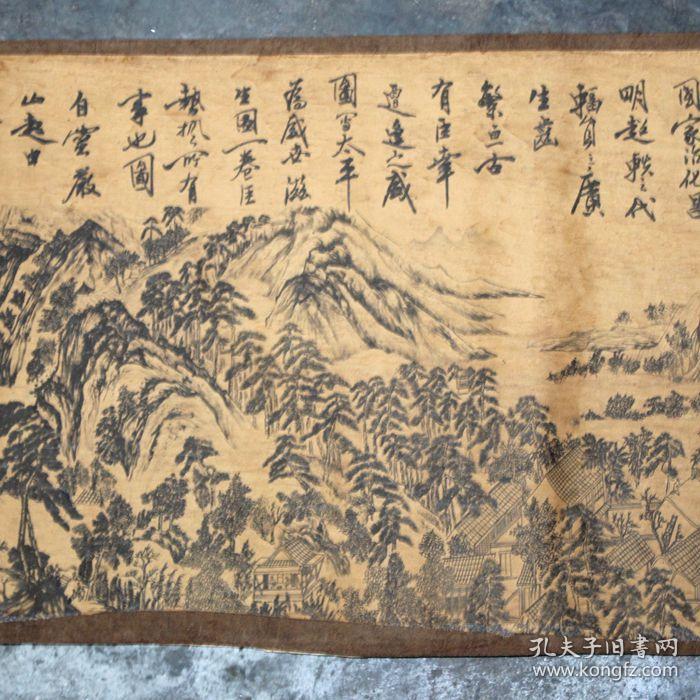 装裱仿古名画4.62米姑苏繁华图全图国画品山水画字画长卷画