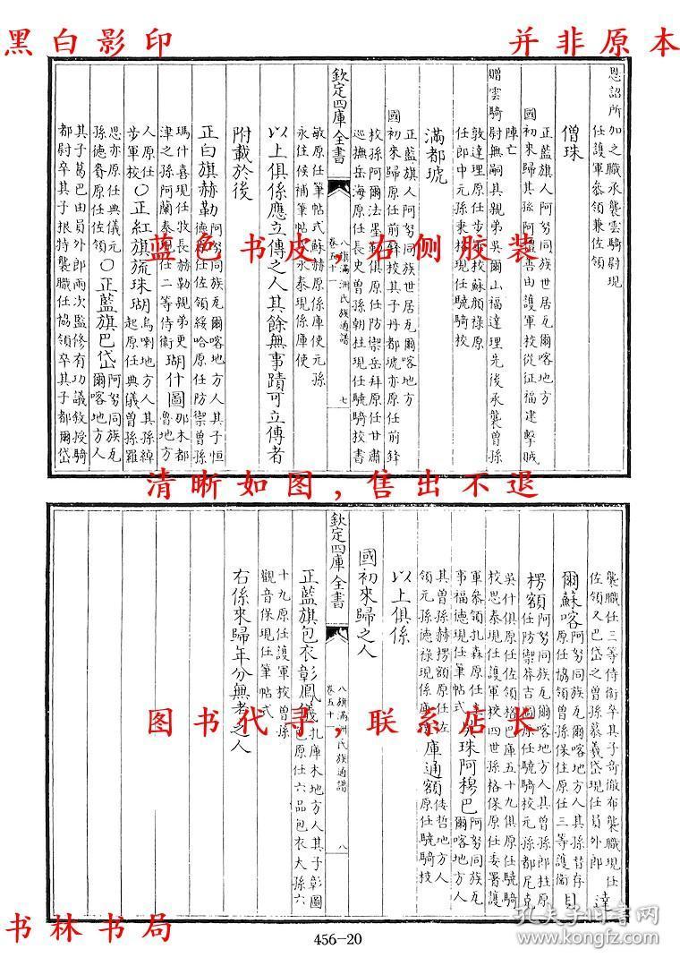 钦定八旗满洲氏族通谱(二) 钦定胜朝殉节诸臣录-(清)纪昀总纂-景印