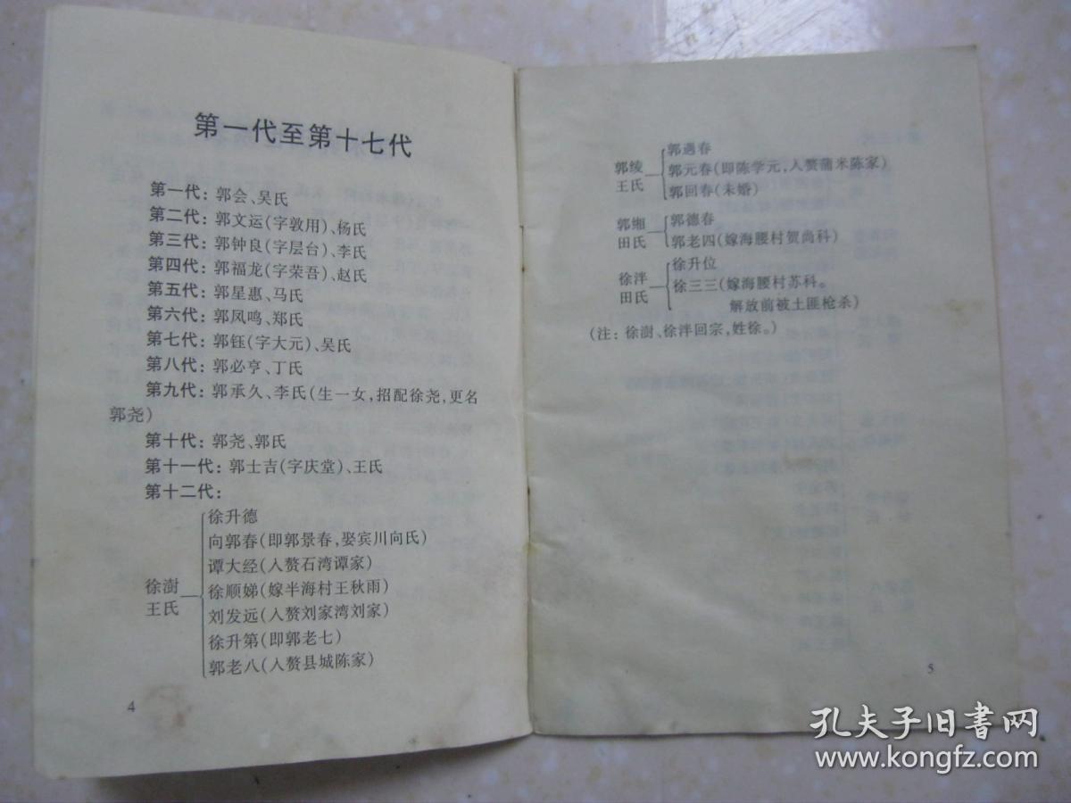 蒲米郭氏家谱(云南省丽江市永胜县程海乡蒲米村,唐代中兴名将郭子仪的