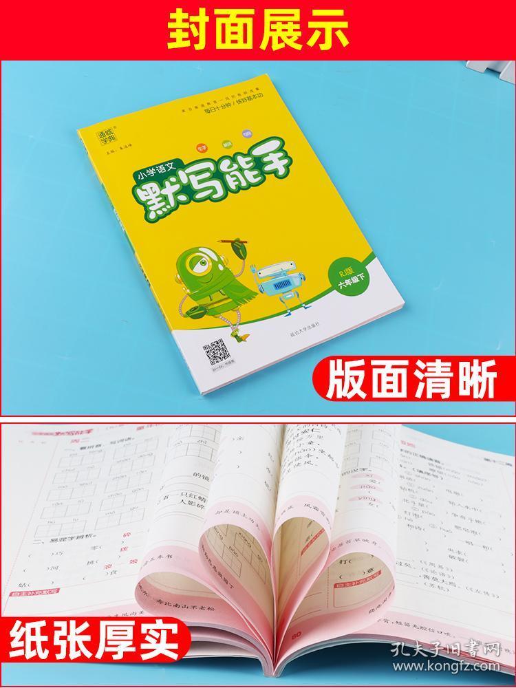 2020新版 通城学典 小学语文默写能手六年级下册人教版部编版 小学6