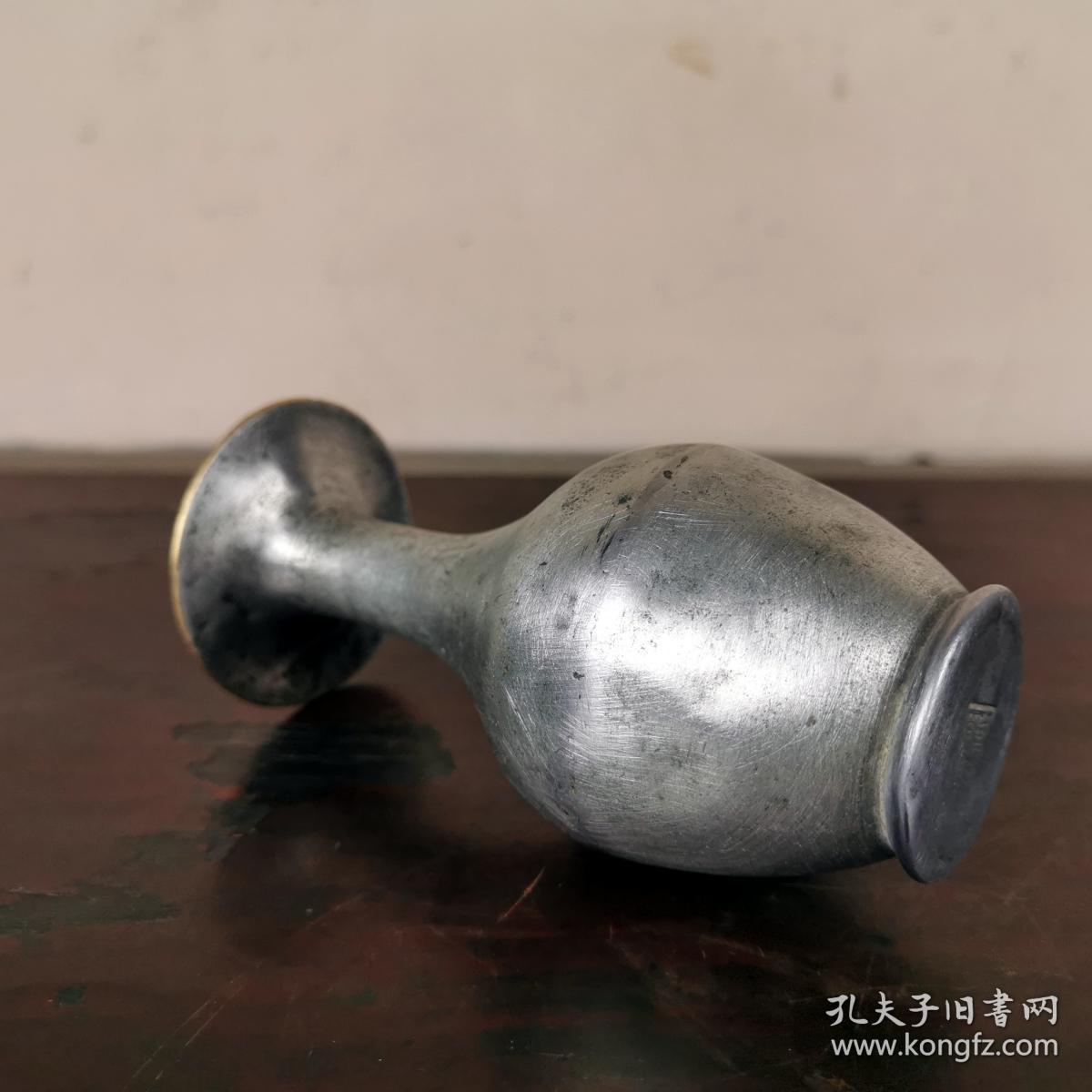 带款锡壶老锡酒壶白锡壶晚清民国小锡壶温酒器烫酒用具