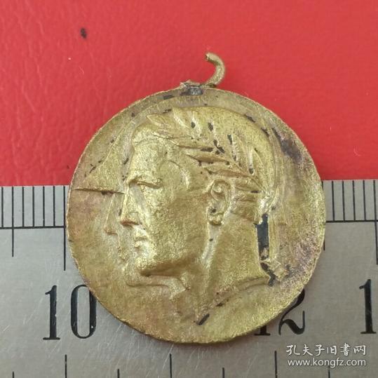a646旧铜瑞士陆军勋章1941民兵军人头像铜牌铜章挂件吊坠珍藏收藏