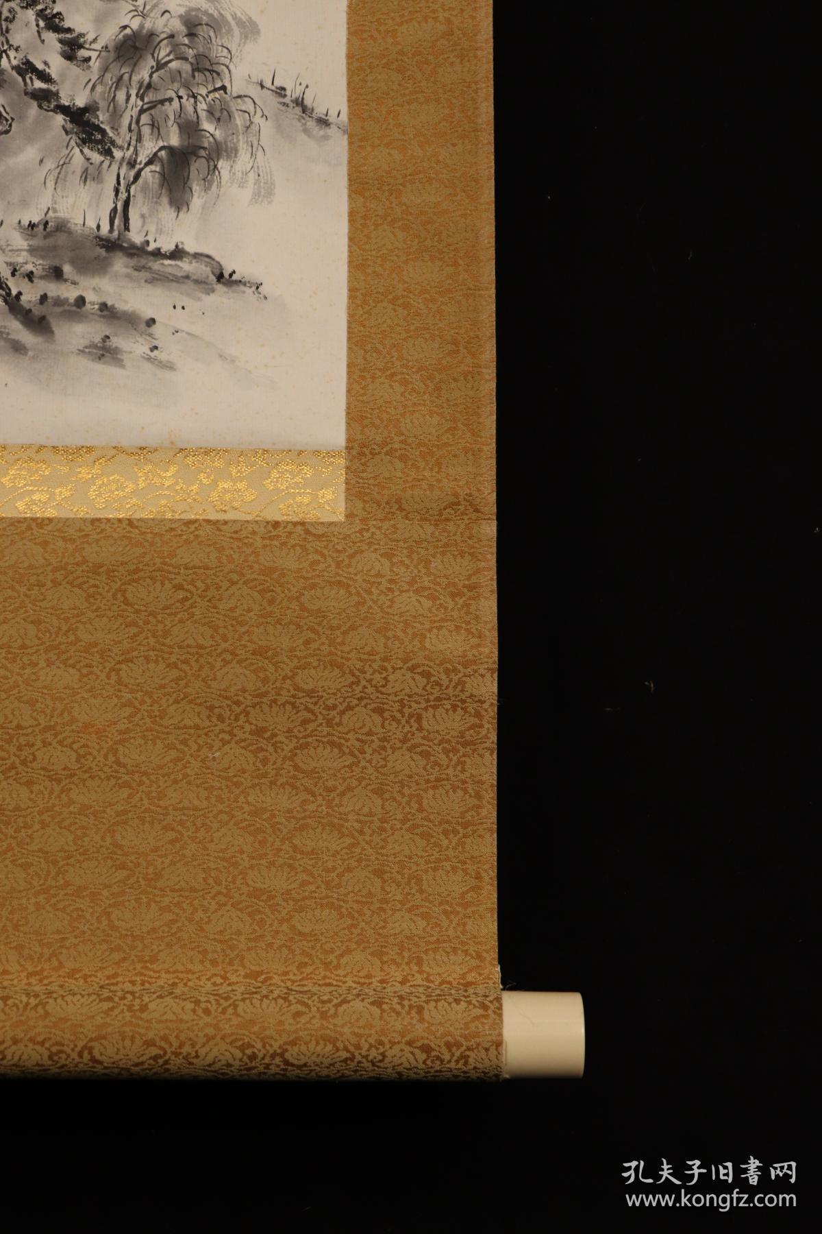 日式山水和风挂画日本回流字画日本回流书画