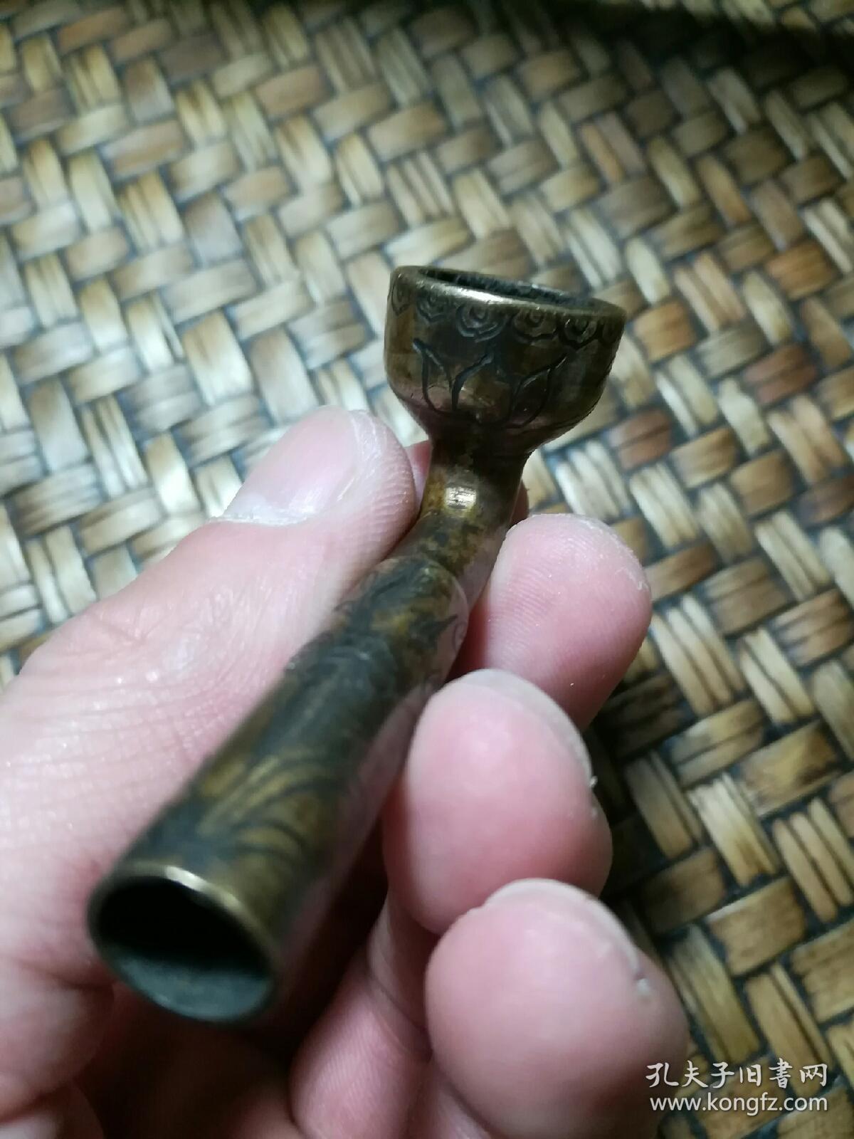 晚清民国铜刻老烟袋锅老烟锅老物件618