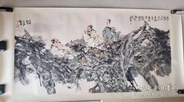 梁占岩《四尺整人物》【保真】