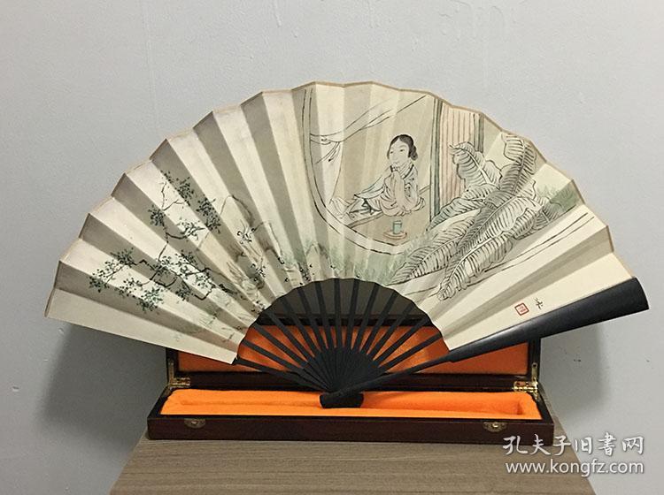 宣和典藏人物画单面折扇-仕女图06