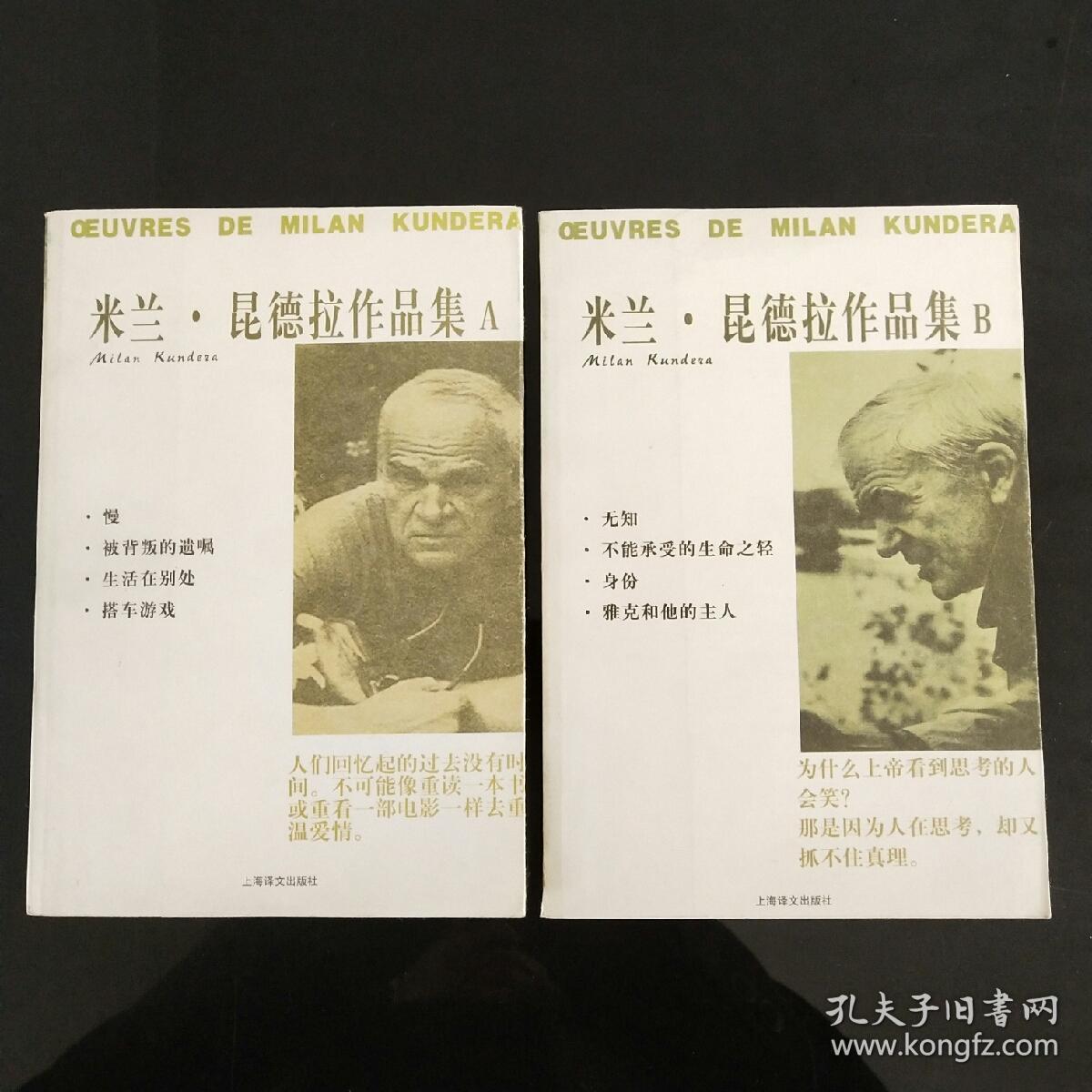 米兰昆德拉作品集 ab两卷