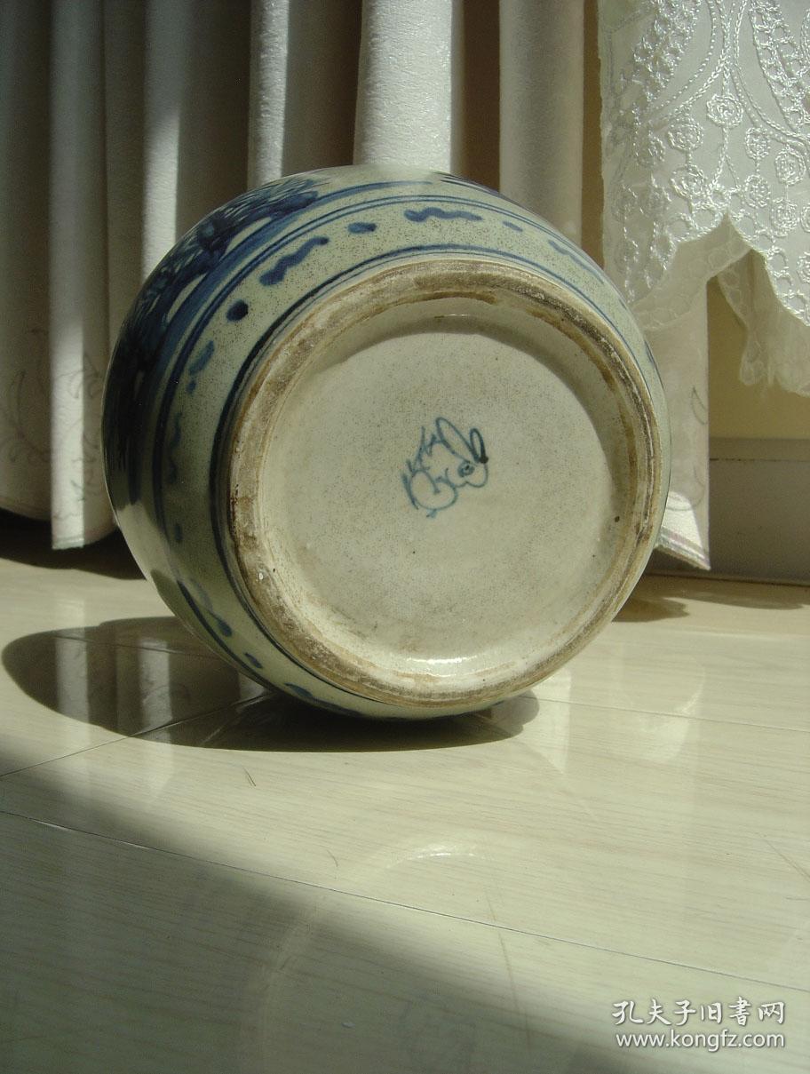 明代天启青花松竹梅纹罐