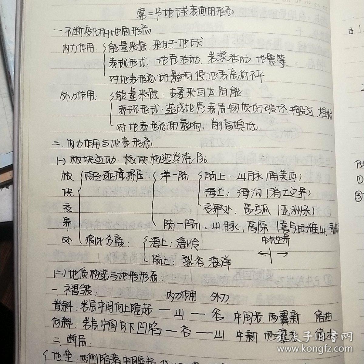 地理必修一笔记 湘教版