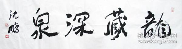 沈鹏 草书横幅 书法作品 龙藏深泉