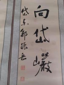 山东淄州籍邹振岳书法对联 尺寸为91*24cm
