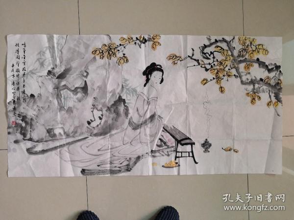 顾青蛟仕女真迹 四尺整张