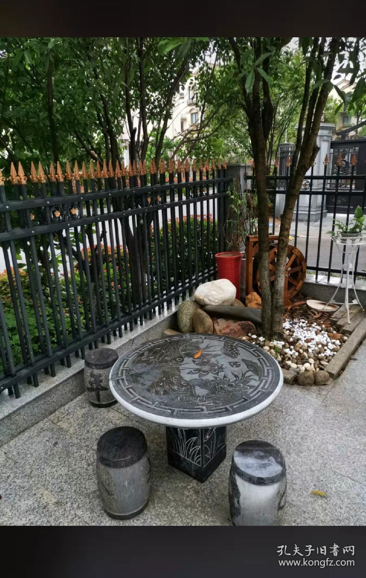 庭院摆件石桌石凳棋盘石头桌子石头桌凳