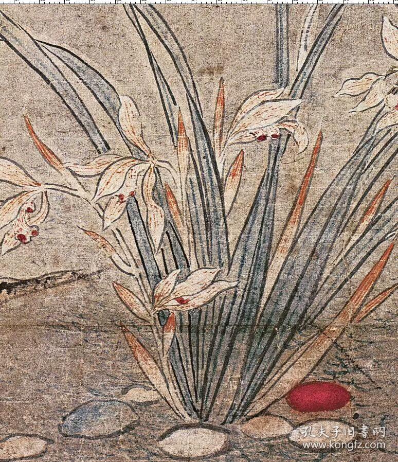 孙克弘 玉堂芝兰图.纸本大小59*134.85厘米.宣纸原色微喷印制.