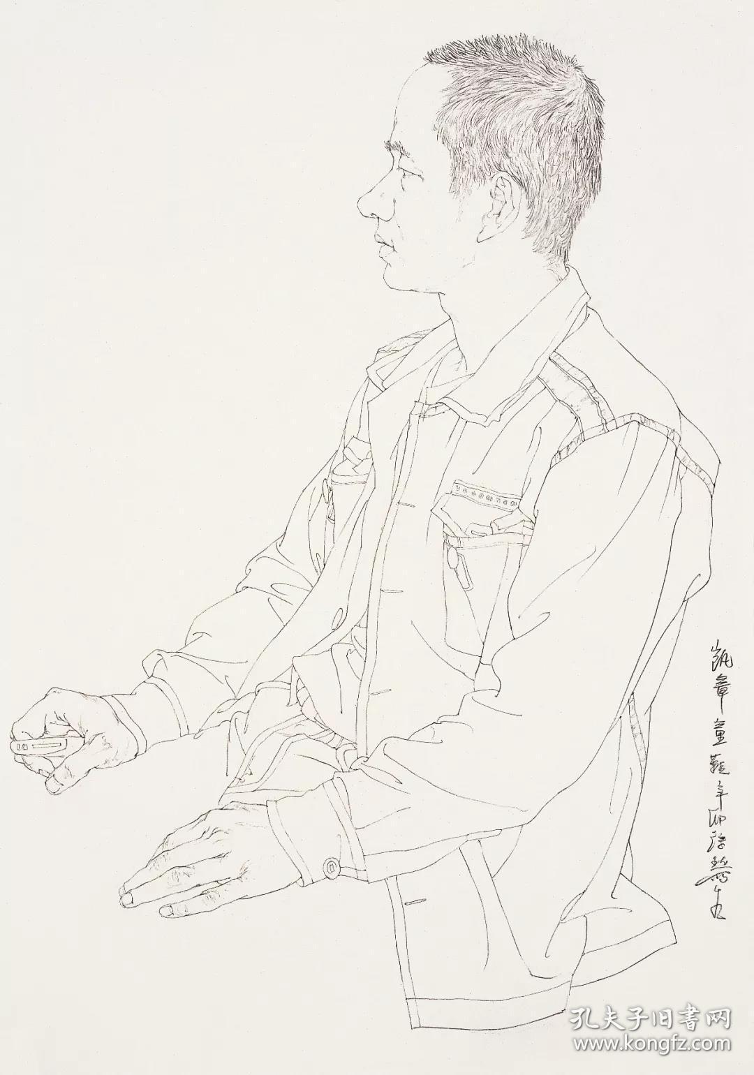 正版 徐默线描人物写生 线性素描半身像中国美术学院校考4开