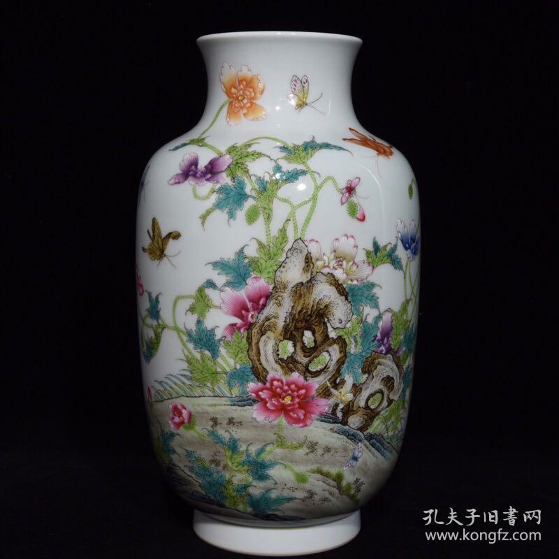 乾隆粉彩虞美人冬瓜瓶