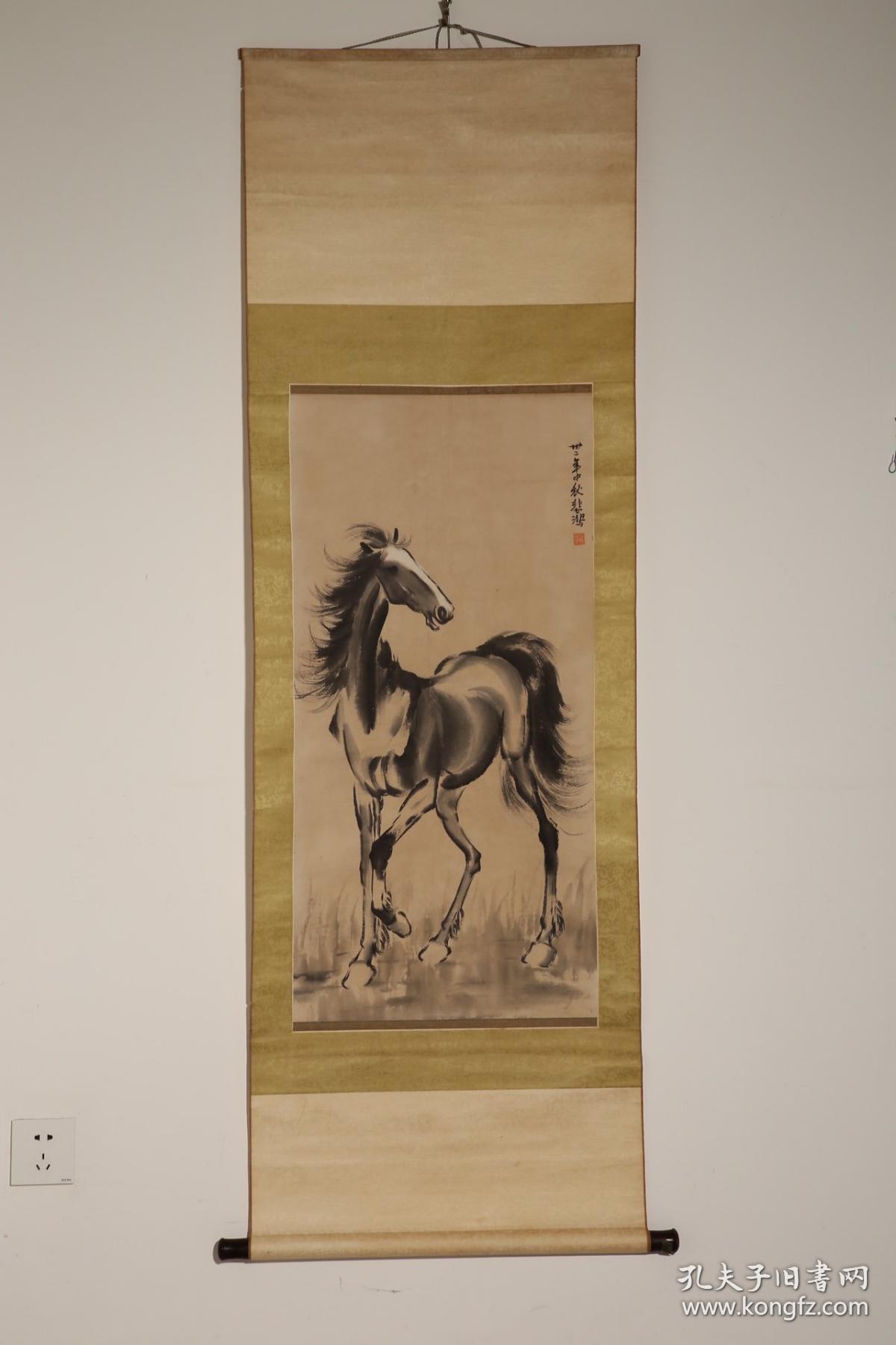 艺术感染力极强,作者徐悲鸿国画大师.对中国近代绘画影响极深