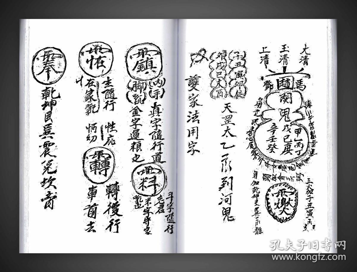 道医符咒治病法本(复印件),几十种 符法>===家法