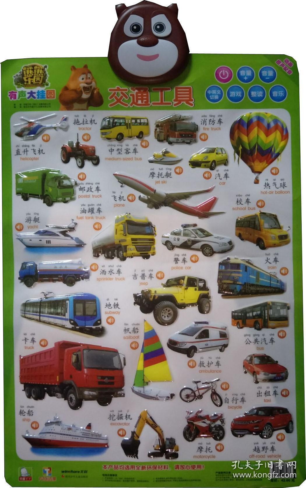 交通工具-世界名车-熊熊乐园有声大挂图