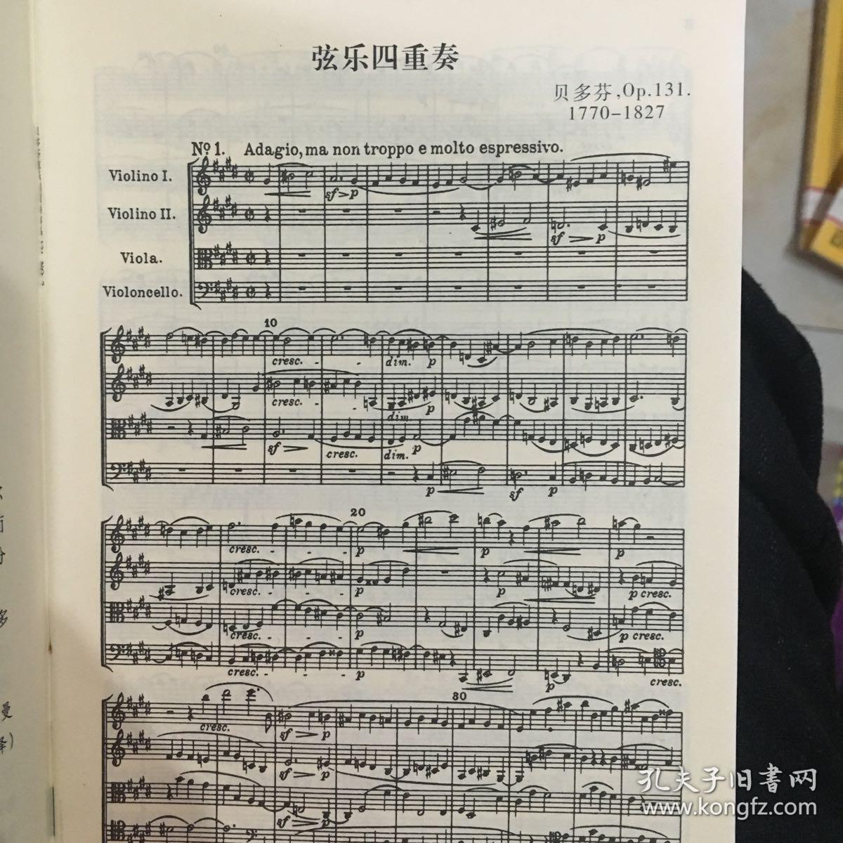 全国音乐院系教学总谱系列·贝多芬弦乐四重奏:升c小调op.131总谱