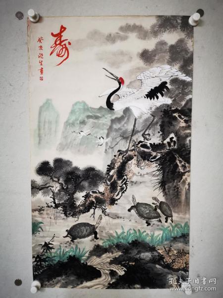 松鹤延年 龟鹤齐寿 三幅