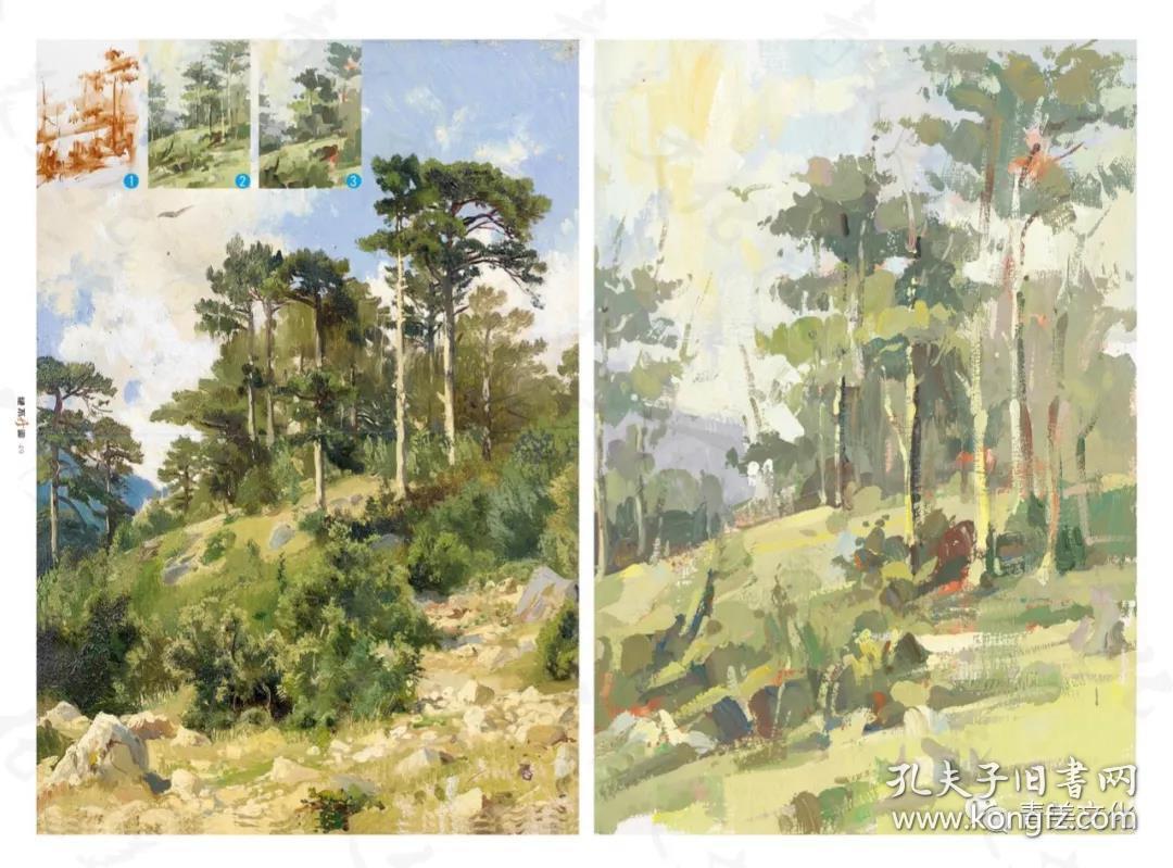 2019绝不丹调风景色调 青美文化易平丹色彩基础临本水粉色稿对画