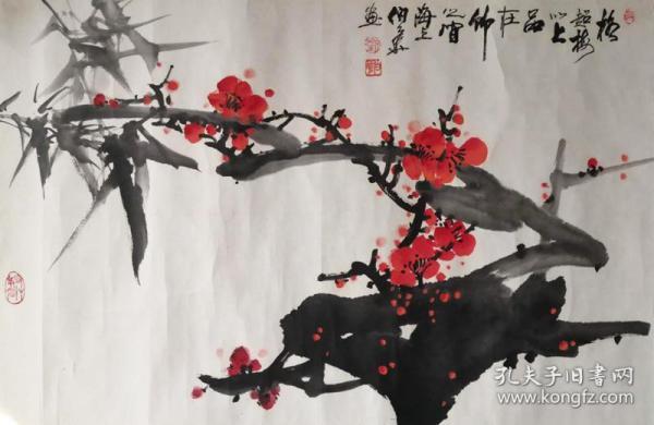 上海书画家,海派画家刘伯华作品价格,梅花图【永久保真】