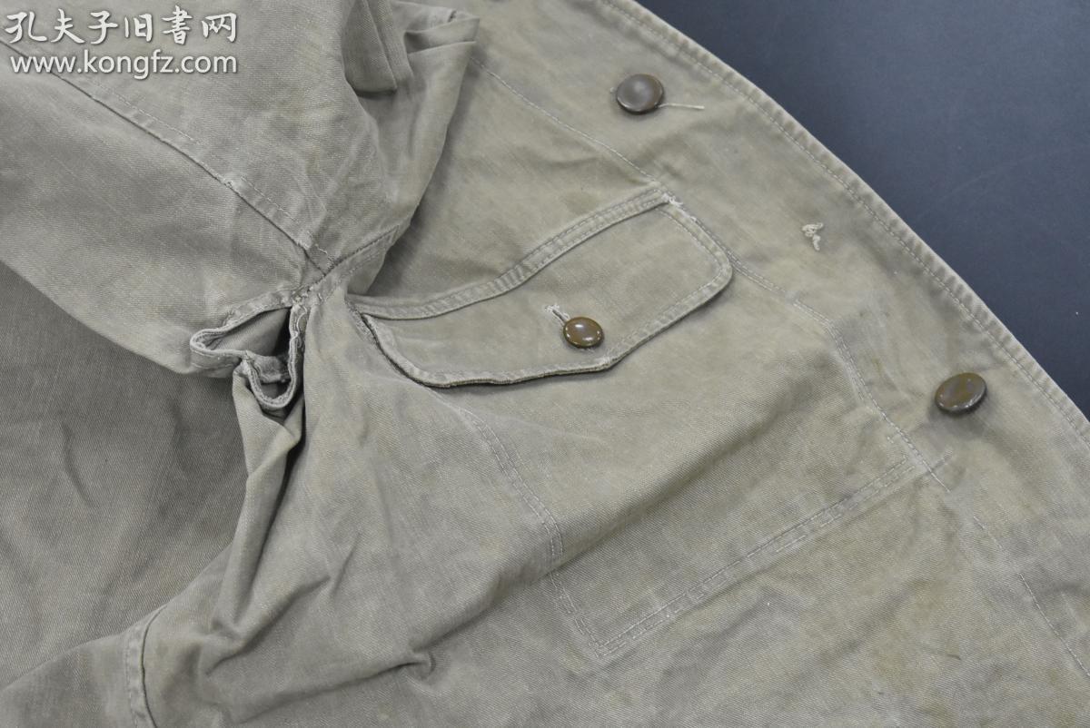 (丙0769)侵华史料《日军昭和十七年制九八式军服》二号上衣1件 帆布料