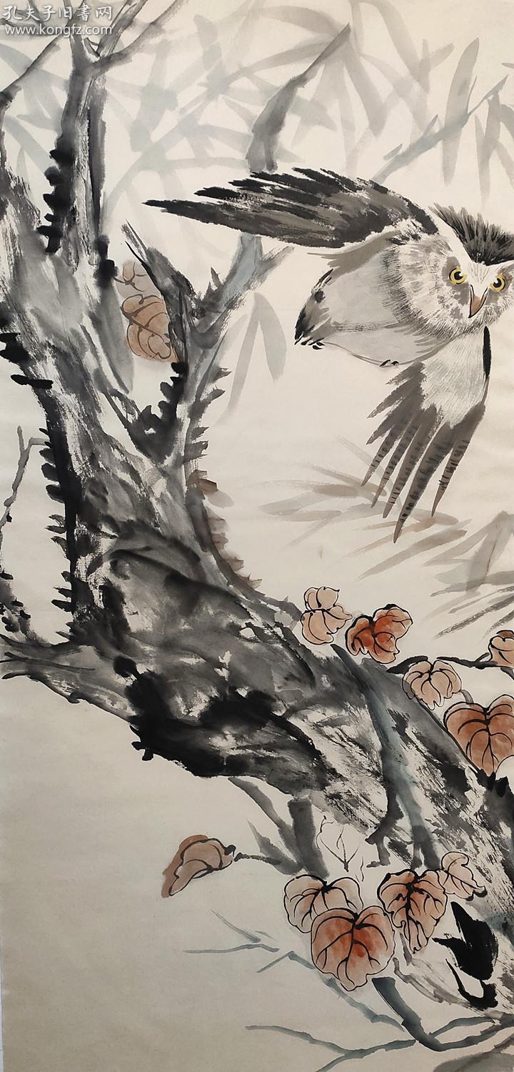 岭南画派创始人之一【高剑父】花鸟 通景 四条屏