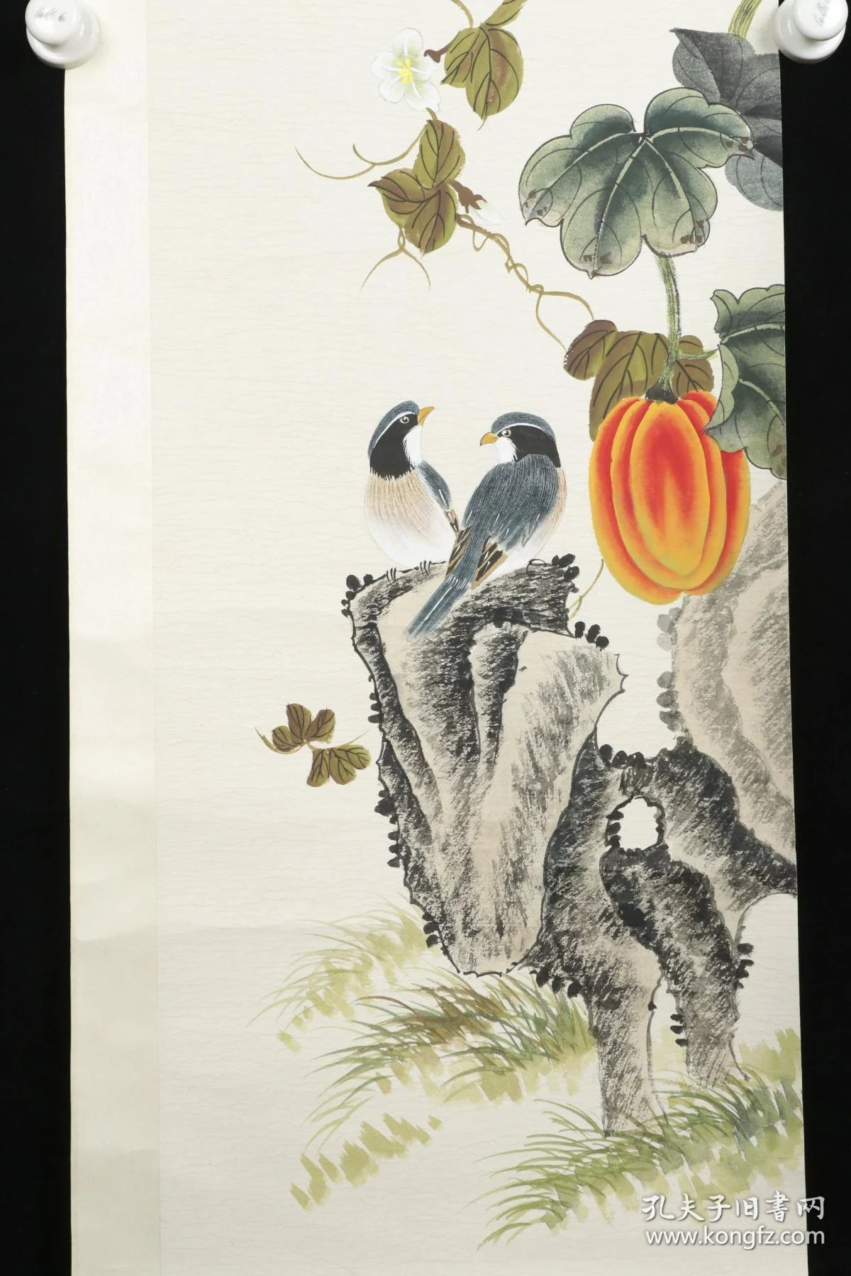 【同一来源】著名当代工笔画画家 凌雪 甲午年(2014)工笔画《金秋瓜香