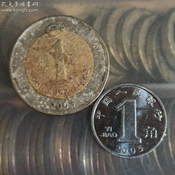 土耳其硬币 2005年1里拉 世界硬币外国硬币双色币纪念