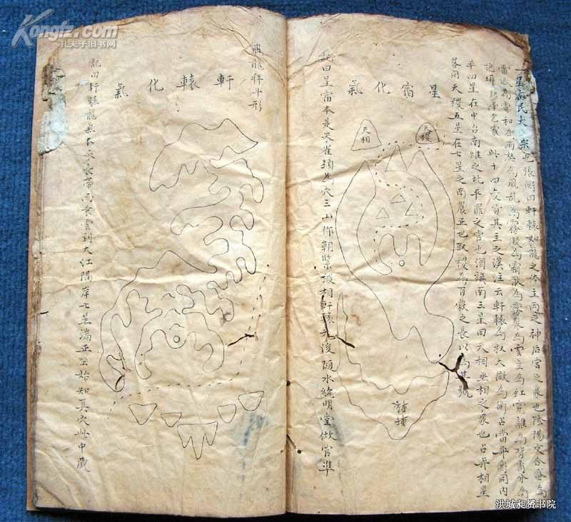 地理化气配图罕见的醉石山人黄慎清星相地理精写本北极紫薇垣星官图1