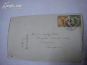 1..民国帆船邮票实寄封一枚（贴帆船1分4分）1957年反面重邮贴普8（8分） 双面寄