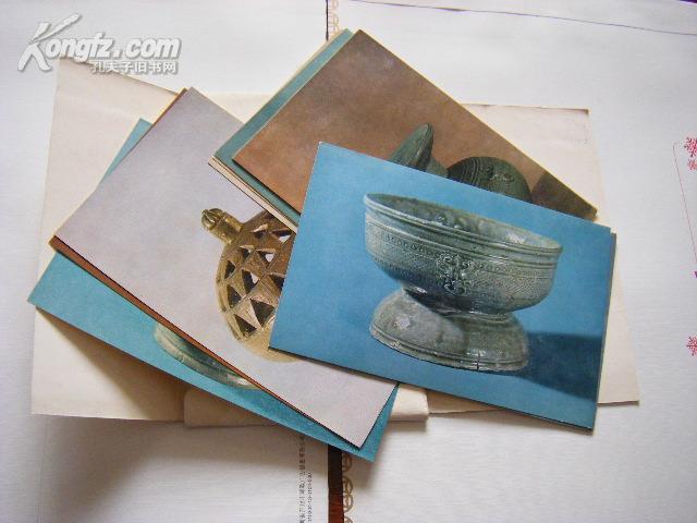 南京博物院藏瓷器明信片,10张1套全,77年1版1印