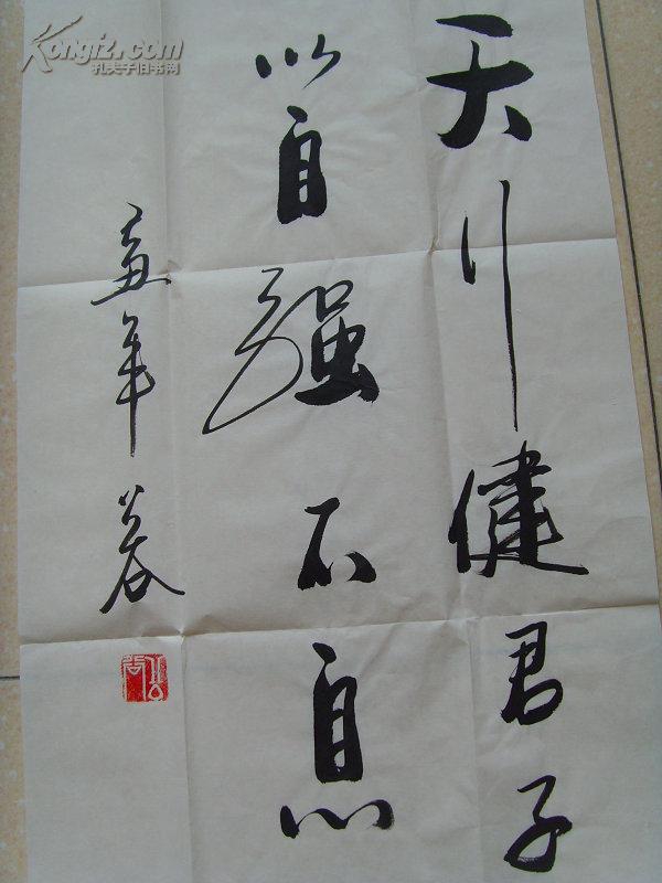 彭公谷书法天行健君子以自强不息四川省书法家协会会员成都市硬笔书法