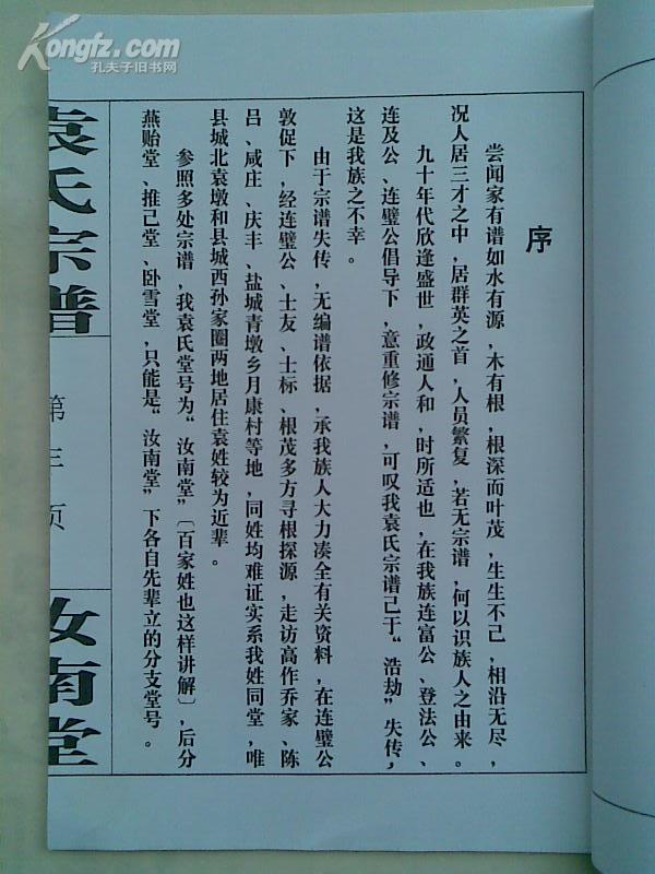 【复印件】袁氏宗谱[汝南堂]建湖孙圈支 16开 42页 2002年10月修本