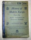 EDUCATION MANUAL EM 204<<HISTORY OF MODERN EUROPE>>［教育手册204 近代欧洲史 ］1944年版