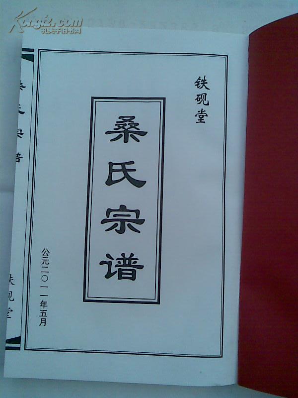 提供资料信息服务桑氏宗谱铁砚堂建湖南乡支16开126页2011年5月续修本