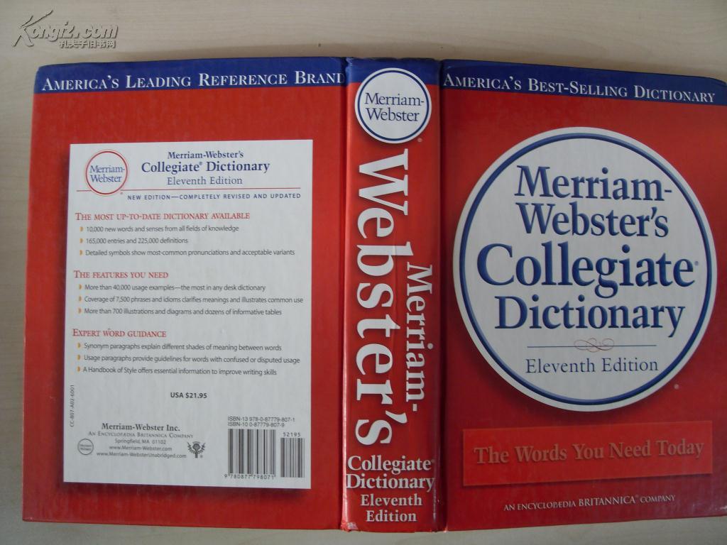 Merriam-Webster's Collegiate Dictionary, 11th Edition 9780877798071 0877798079