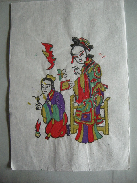 朱仙镇木版年画 三娘教子 (发行过邮票)