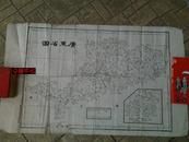 光绪年制地图【广东省】木刻版白宣纸地图51*83厘米 手绘彩色（孤品）